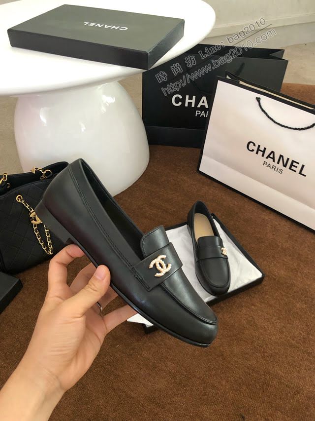 Chanel女鞋 香奈兒2020春夏頂級涼鞋系列 Chanel爆款休閒女單皮鞋  naq1307